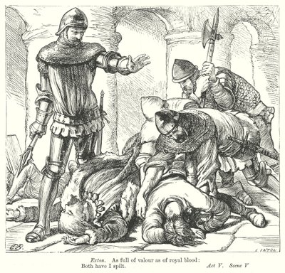 Kong Richard II (kobberstik) af Henry Courtney (after) Selous