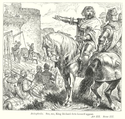 Kong Richard II (kobberstik) af Henry Courtney (after) Selous
