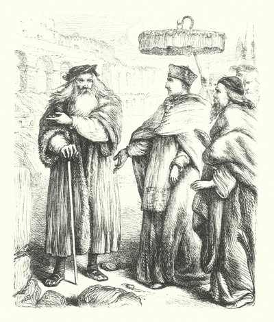 Michael Angelo i Colosseum (gravering) af Henry Courtney (after) Selous