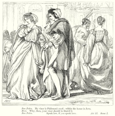 Stor ståhej for ingenting (gravering) af Henry Courtney (after) Selous