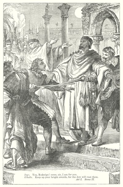 Othello (kobberstik) af Henry Courtney (after) Selous