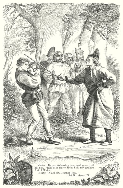 De lystige koner i Windsor (kobberstik) af Henry Courtney (after) Selous