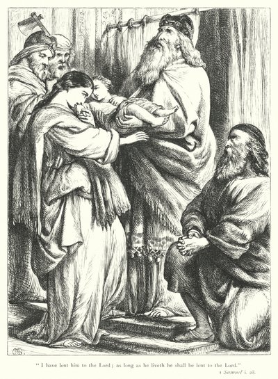 Præsentationen af Samuel (gravering) af Henry Courtney (after) Selous