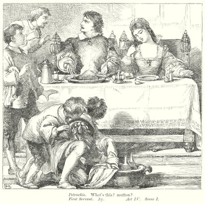 The Taming of the Shrew (gravure) af Henry Courtney (after) Selous