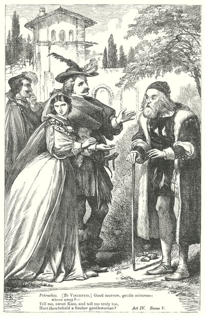 The Taming of the Shrew (gravure) af Henry Courtney (after) Selous