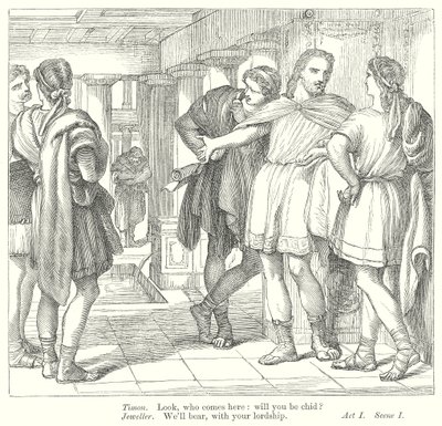 Timon af Athen (kobberstik) af Henry Courtney (after) Selous