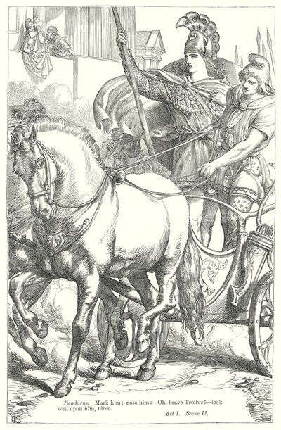 Troilus og Cressida (kobberstik) af Henry Courtney (after) Selous