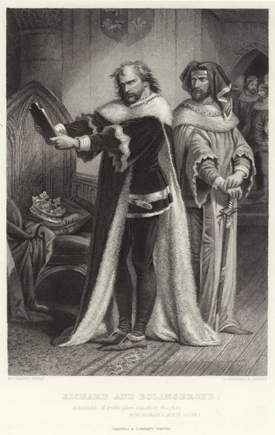 Richard og Bolingbroke, King Richard II, akt IV, Scene I af Henry Courtney Selous