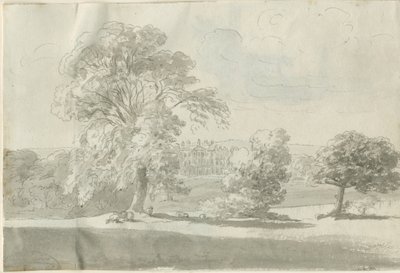 Shenstone - Little Aston Hall: pen og vask tegning, nd [1788-1855] (tegning) af Henry Curzon Allport