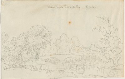 Tamworth - Bridge: pentegning, nd [1788-1855] af Henry Curzon Allport