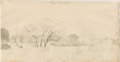 Tamworth - Fjernsyn: blyantstegning, nd [1788-1855] (tegning) af Henry Curzon Allport