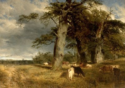 Landskab i Dukeries, Nottinghamshire, 1850 af Henry Dawson