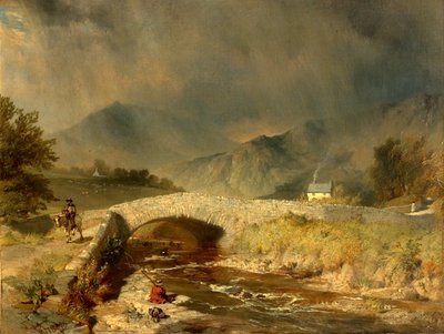 Stormfuldt vejr nær Ambleside, Cumbria, 1846 af Henry Dawson