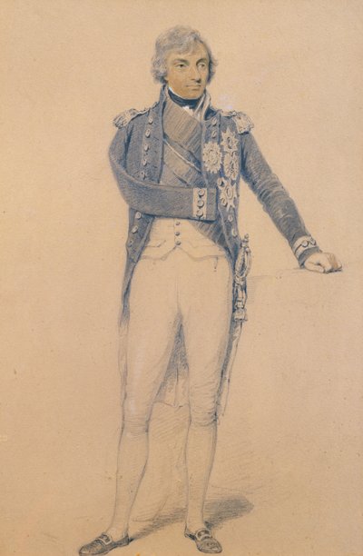 Horatio Nelson (1758-1805) (blyant, blæk og gouache på papir) af Henry Edridge