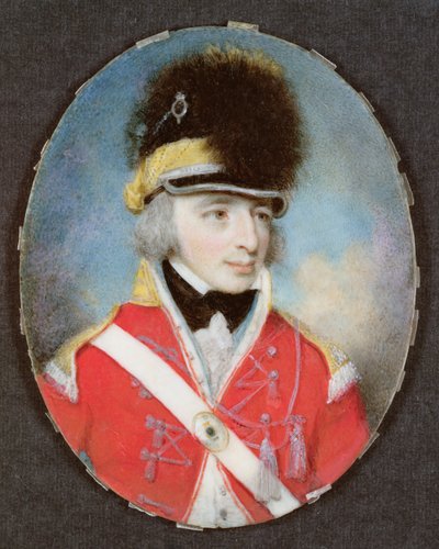 Miniature af en ukendt officer, c.1797 af Henry Edridge