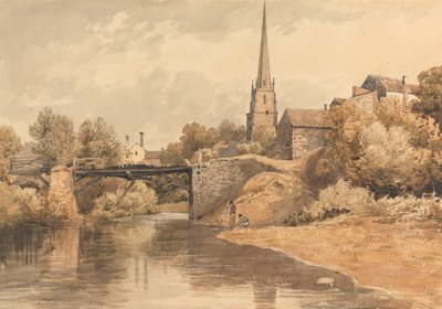 På Monnow, Monmouth af Henry Edridge