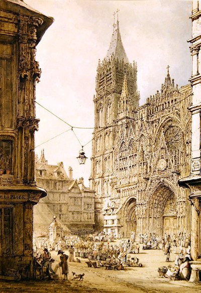 Rouen-katedralen, vestfronten af Henry Edridge