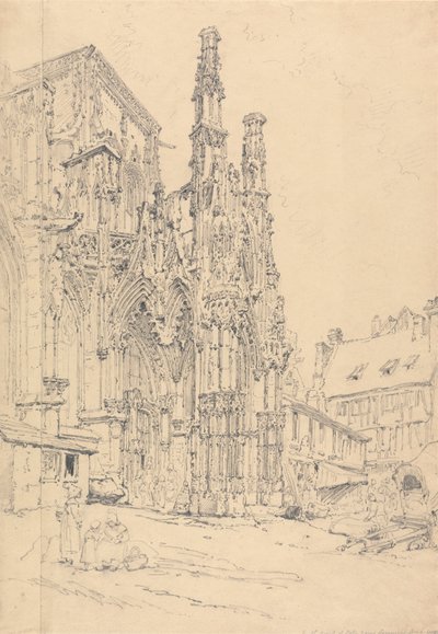 South Porch of Notre Dame, Louviers af Henry Edridge