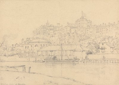Windsor Castle fra Brocas af Henry Edridge