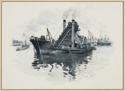 Ruoppaaja Salford Docksissa af Henry Edward Tidmarsh