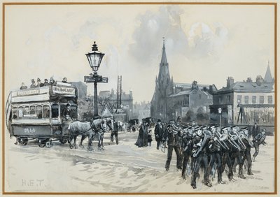 Ardwick Green og Methodist Free Church af Henry Edward Tidmarsh