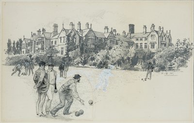 Cheadle Asylum fra Bowling Green af Henry Edward Tidmarsh