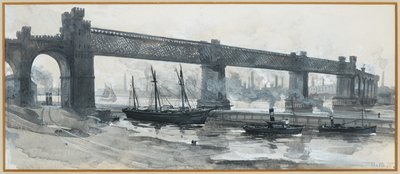 Skibskanalen, Runcorn Bridge af Henry Edward Tidmarsh