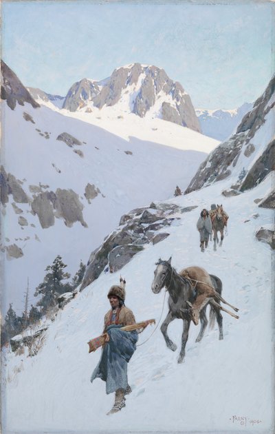 En vellykket jagt, 1906. af Henry Francois Farny