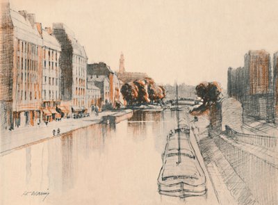 Canal St. Martin, c1927, 1927 af Henry Franks Waring