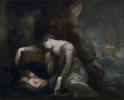 Dana? og Perseus på Seriphos(?) af Johann Heinrich Füssli