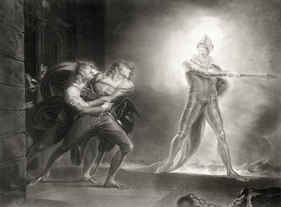 Hamlet, Act I, Scene IV, af William Shakespeare (1564-1616) indgraveret af Robert Thew (1758-1802) af Johann Heinrich Füssli