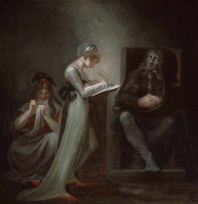 Milton dikterer til sin datter, 1794 af Johann Heinrich Füssli