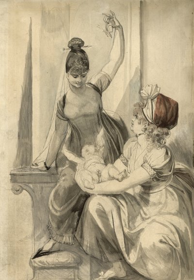 Moder og hendes familie på landet, 1806-1807 af Johann Heinrich Füssli