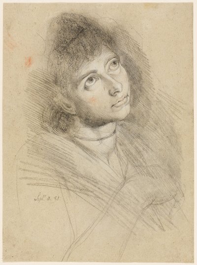 Portræt af en kvinde (Martha Hess) af Johann Heinrich Füssli