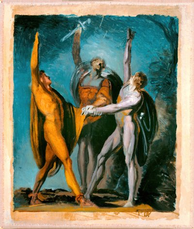 Skitse til ed på Rütli, kvindefigur verso, 177981, 178590 verso. af Johann Heinrich Füssli