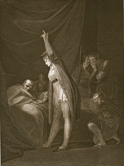 Kardinal Beauforts død, indgraveret af W. Bromley, illustration fra David Humes 