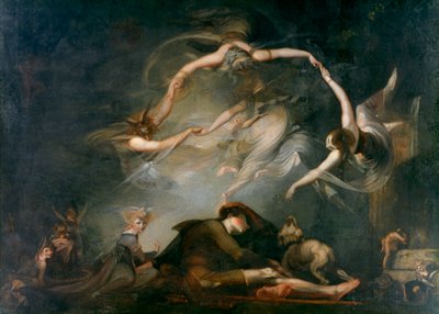Hyrdernes drøm, fra Paradise Lost, 1793 af Johann Heinrich Füssli