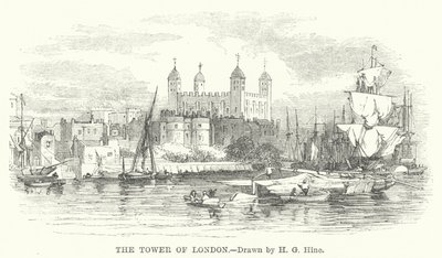 Tower of London (gravering) af Henry George (after) Hine