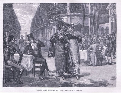 Beaus and Belles fra Regency-perioden omkring 1818 af Henry Gillard Glindoni