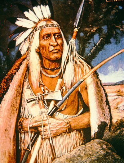 Iroquois Chief (olie på lærred) af Henry H. Cross