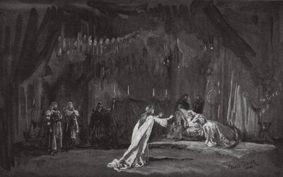 Scene fra Kong Lear (litografi) af Henry Hawes Craven Green