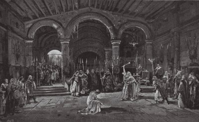 Scene fra Kong Lear (litografi) af Henry Hawes Craven Green