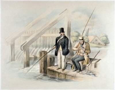 Ørredfiskeri, Beddington Park, fra et sæt på seks billeder af 
