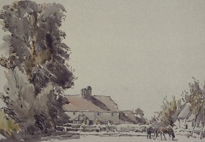 Gård og træer af Henry Herbert Bulman