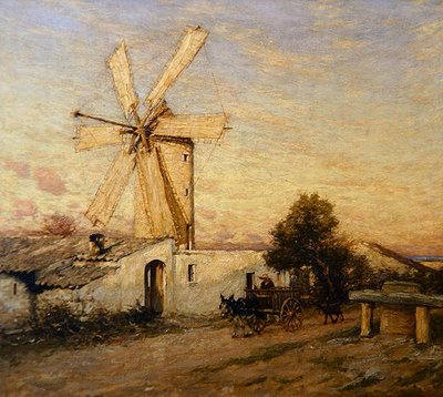 Måneopgang i Spanien, Buger, Mallorca af Henry Herbert La Thangue