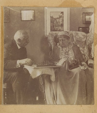 [Hardinge Hay Cameron og Lady Dalrymple spiller skak]. af Henry Herschel Hay Cameron