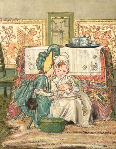Fortrolige personer (farve litho) af Henry Hetherington Emmerson