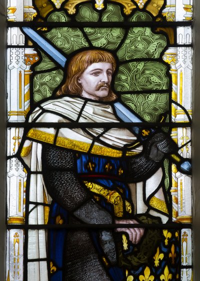 Cambridge, Trinity College, Heaton Butler & Bayne, Henry Holiday, Ludovicus, 1870, tilpasset fra Carl Almquist af Henry Holiday