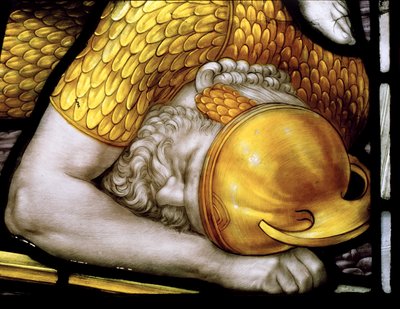 Muncaster, St Michael, James Powell & Sons, Henry Holiday, Warrior detail, Angels Of Judgment Window, 1887 af Henry Holiday