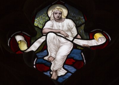 Quatrefoil Tracery Angel, 1882 (farvet glas) af Henry Holiday